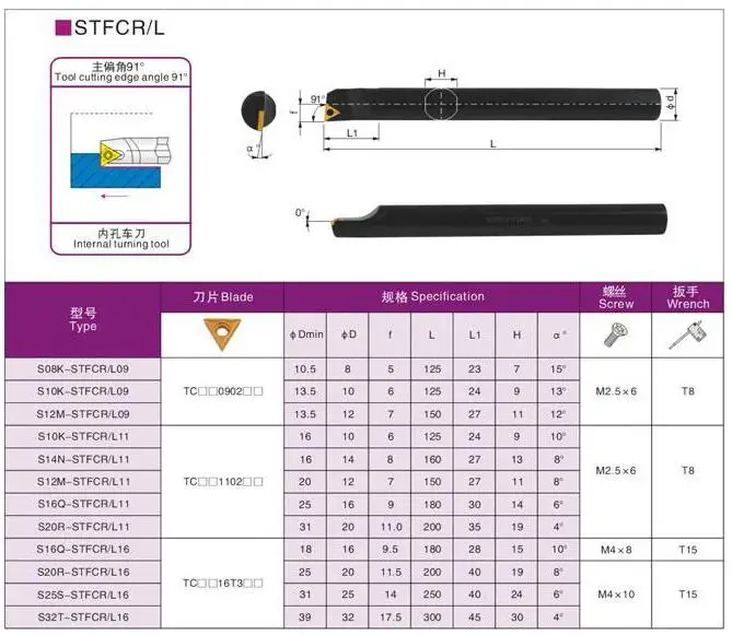 S08K STFCR09/S08K STFCL09/S10K STFCR09/S10K STFCL09/S12M STFCR09/S12M STFCL09/S16Q STFCR11/S20R STFCL11/|tool holder|tool holder cnctool tool |