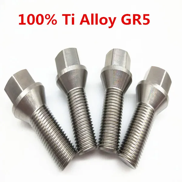 Pytitans бренд Gr5 титановые Колесные гайки M14* 1,25 M14* 1,5 Красочные Титановые Болты 20 шт для продажи цена со скидкой