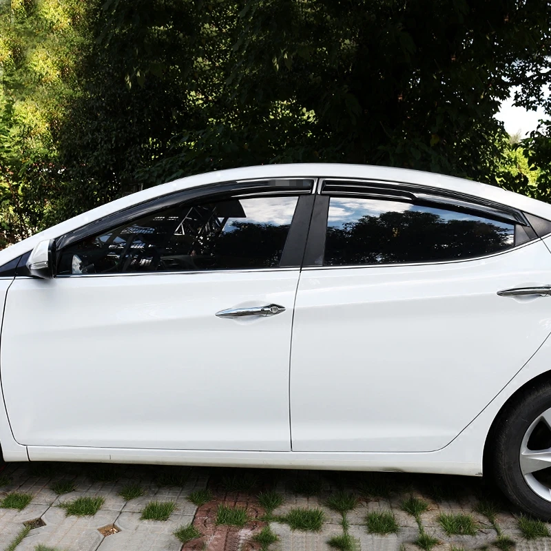 Для hyundai Elantra хромированный автомобильный солнцезащитный козырек, защита от дождя, Защита от Солнца/дождя, автомобильные аксессуары