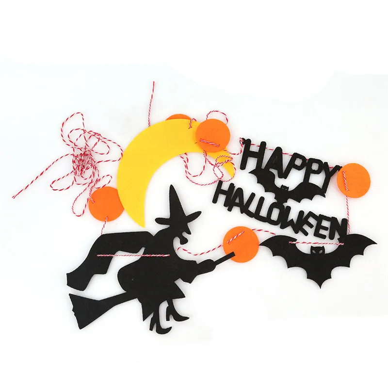 240 см Хэллоуин баннеры вечерние Декор Happy Halloween Garland овсянка флаг паук Звезда Луна
