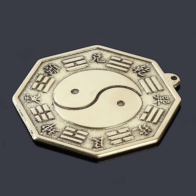 

Fengshui китайская вогнутая выпуклая медь Taiji Bagua зеркало Настенное подвесное 8 гексаграммов зеркало домашний декор