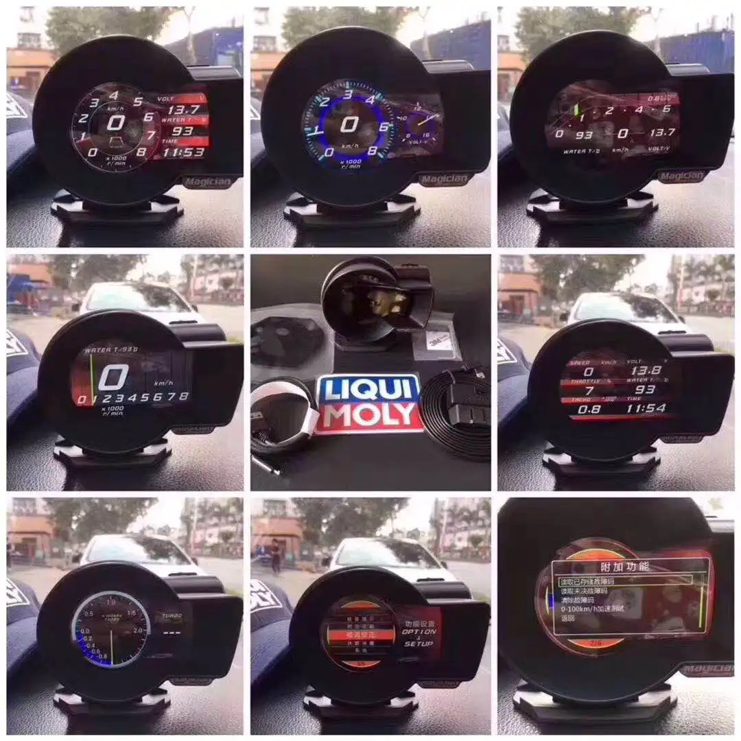 Magician obd Head Up display Автомобильный цифровой измеритель напряжения и скорости и т. Д. Датчик температуры воды автоматический диагностический инструмент