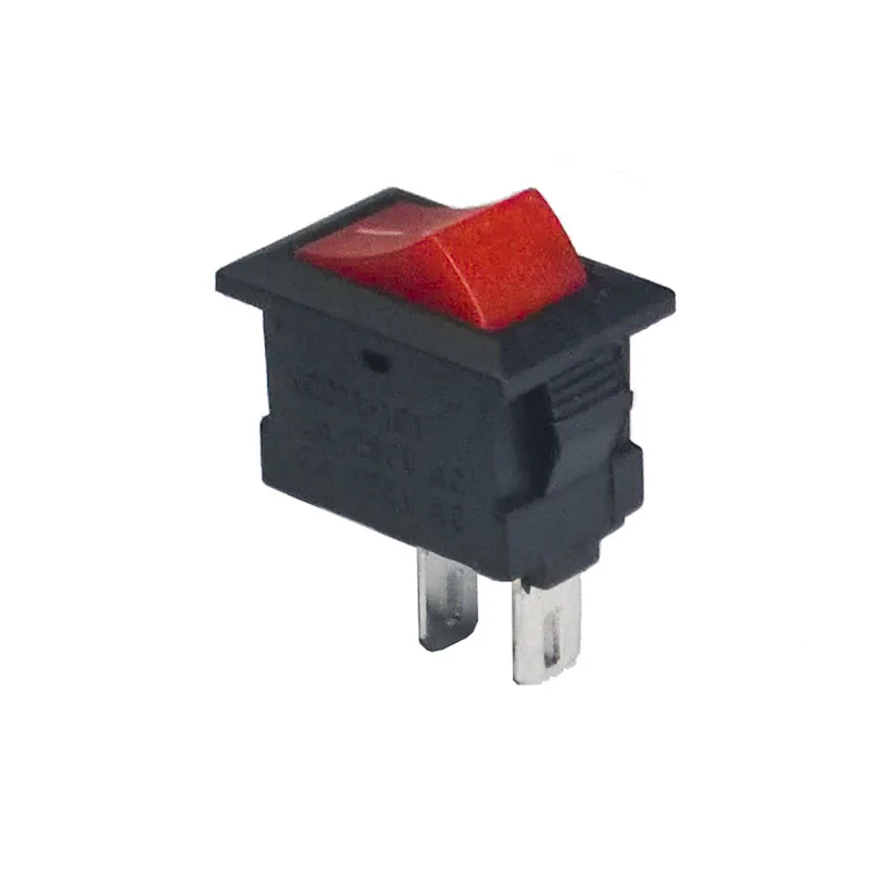 10 шт./партия KCD1 15*10 SPST 250V 3A 2 Pin Красный переключатель для лодки кнопка включения выключения