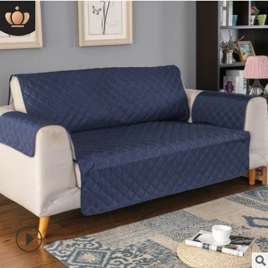 navy blue Диван-накидка на кресло Пледы для домашних животных собак детский коврик протектор мебели Реверсивный съемным подлокотник чехлов 1/2/3 сиденье - Цвет: navy blue