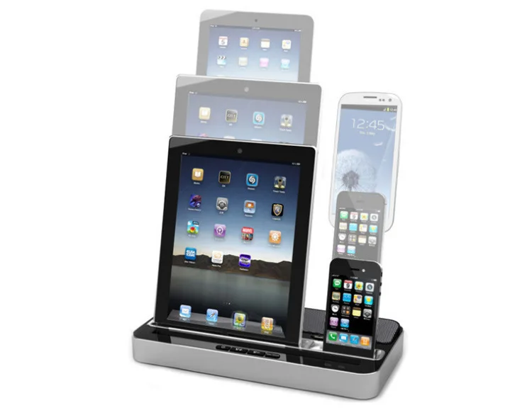 IPEGA Pg-ip115 Зарядное устройство Док-станция для динамиков для iPhone 4/5 для iPhone 7-цифровой преобразователь для IPAD 2/3/4/MINI для samsung Galaxy S2 S3