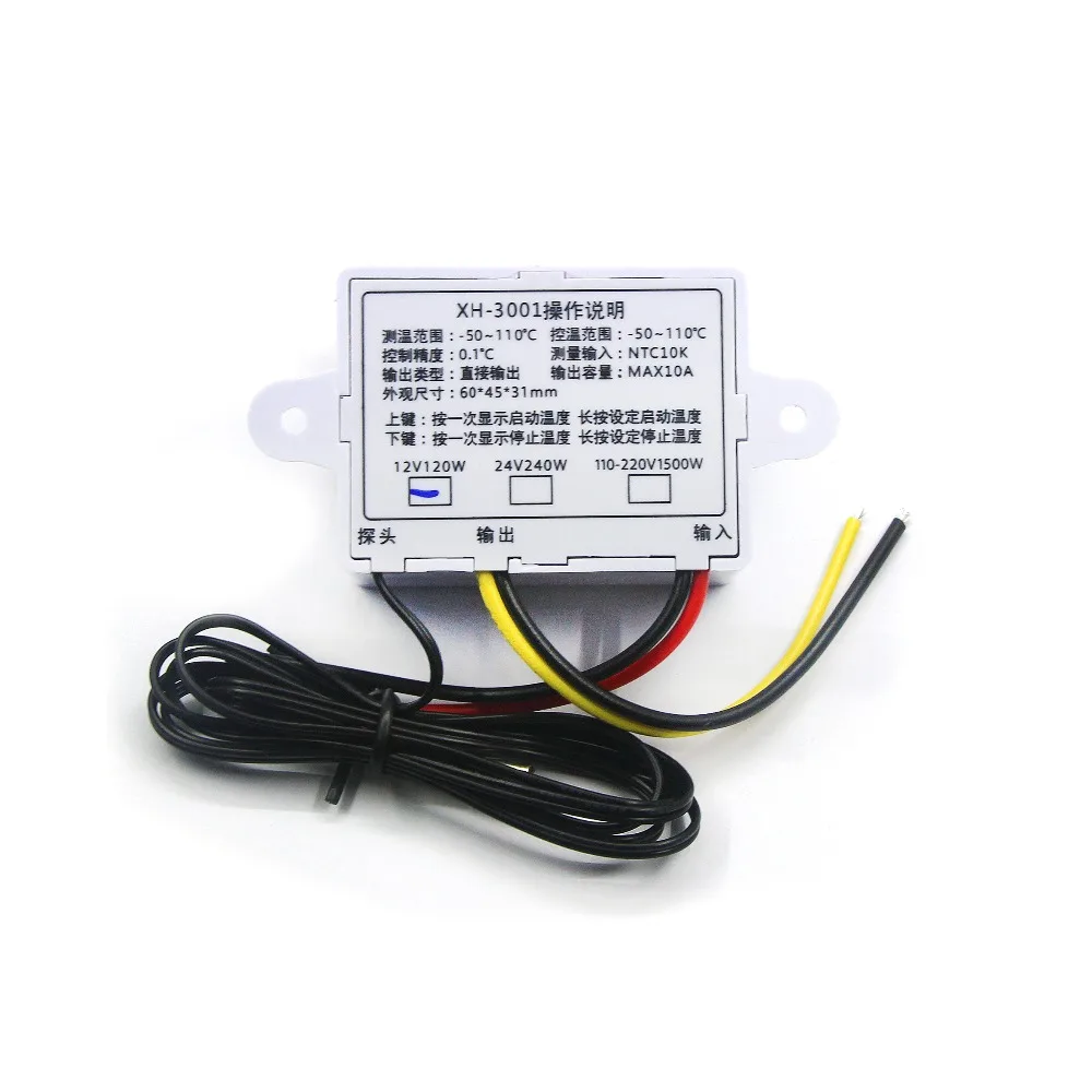 XH-W3001 10A цифровой Температура контроллер высокого качества Термальность регулятор температуры с термопарным термостат с ЖК-дисплей Дисплей 12V 24V 220V