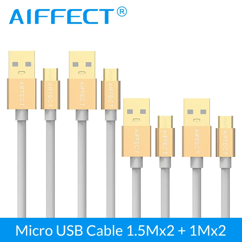 AIFFECT 4 шт. оптовая продажа Micro USB кабель высокоскоростной B к для зарядки данных