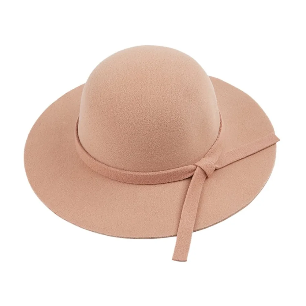 Autumn Summer Felt Fedoras Sun Hat Women Vintage Wide Brim Sunbonnet Fedoras Lady Beach Sunhat UV Protection Caps Chapeu Gift