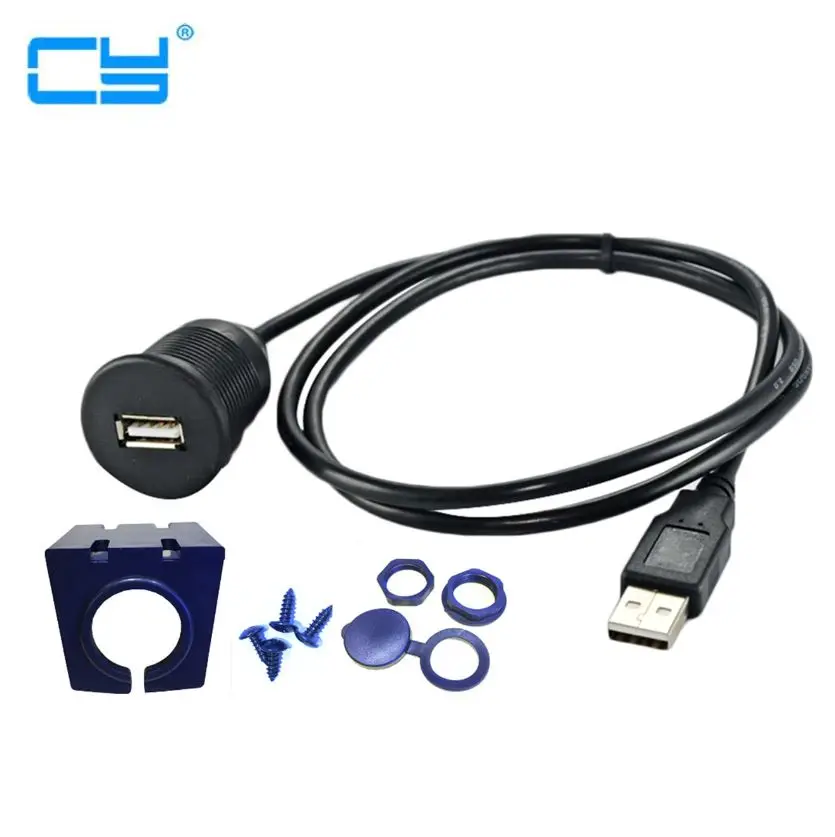 

Car Truck Boat Dashboard Flush Mount USB2.0 Male to Female Extension Lead Cable Auto Dash Board Panel Waterproof Cord Wire 1m 2m