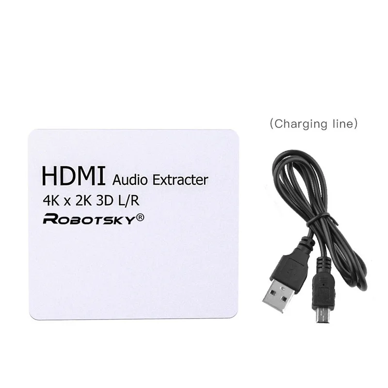 Robotsky 4 К x 2 К HDMI аудио эксрактор 3D HDMI к HDMI с аудио l/r конвертер адаптер для PS4 DVD телеприставки Тетрадь