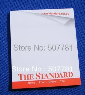 Free Ship Free Logo 75*90MM Size notepad, With Sticky , Best For Business Gifts ,25sheet/pc 500pcs/lot