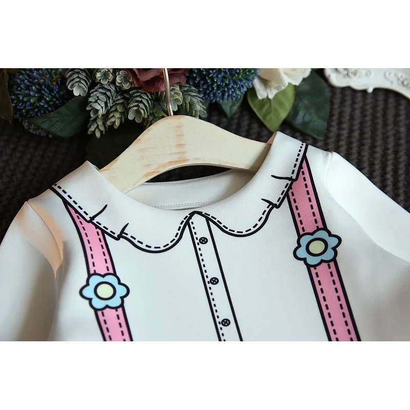 LOVE DD&ampMM Girls Dresses 2020 New Fashion Princess Children Clothing Flare Sleeve Bow Printing Design Clothes | Детская одежда и
