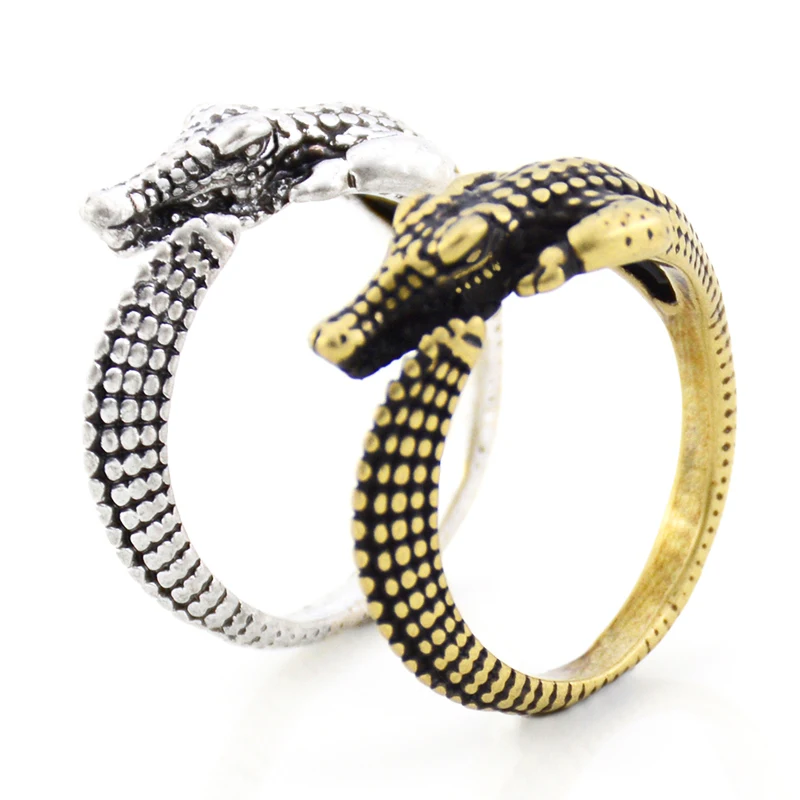 Винтажное кольцо в стиле панк С ИМИТАЦИЕЙ КРОКОДИЛА|ring for|lovers ringsrings for men |