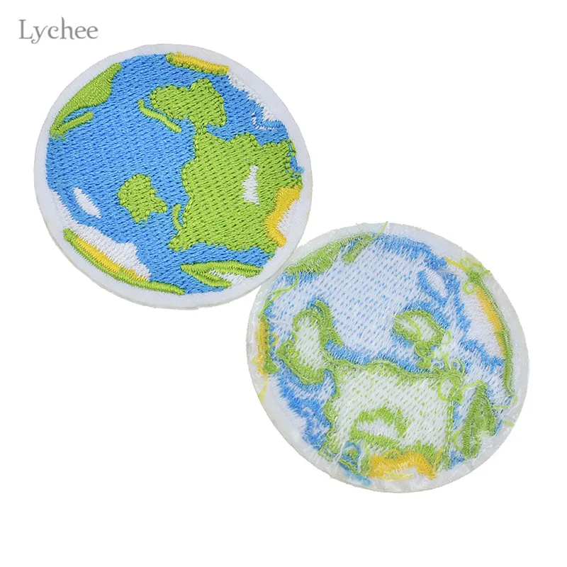 Lychee Life 2 шт. нашивка с вышивкой в виде земли шитье аппликация железо одежда сделай