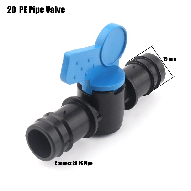 20 Socket Valve 2 шт Высокое качество 16 20 орошение PE труба шаровой клапан Садоводство теплица Оросительная Система водяные трубы соединения розетка переключатель воды - Цвет: 20 Socket Valve