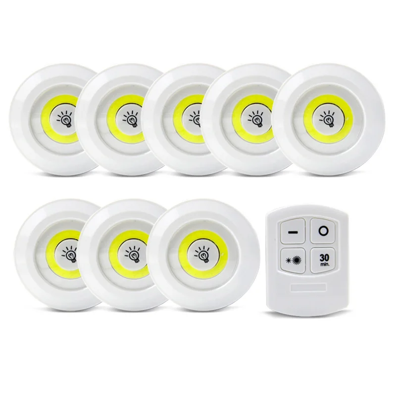 1Remote 8Lamp Батарея батарейках светодиодный ночной Светильник Беспроводной дистанционного Управление настольная витрина для ночной Светильник прикроватный светильник для Гостиная дома светильник Инж - Emitting Color: 1Remote 8Lamp