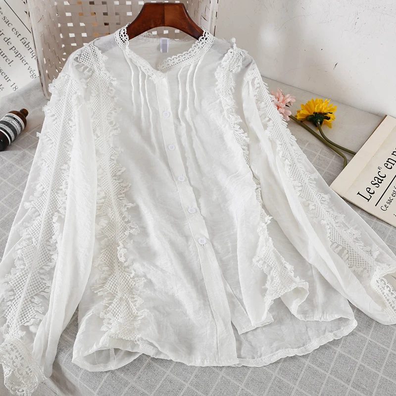 2019 Новая модная женская блузка рубашка пружинная подставка воротник ромбовидная