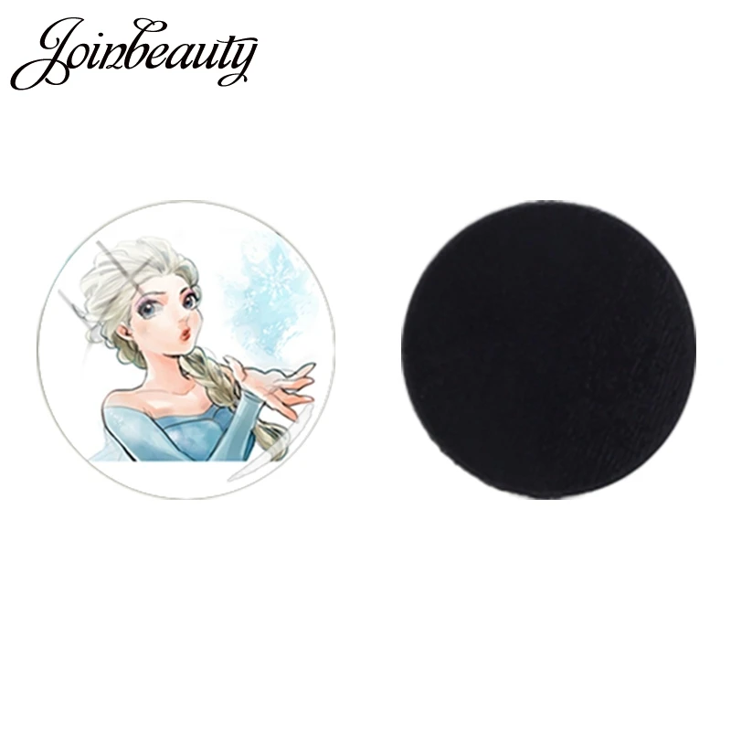 JOINBEAUTY Милая Снежная королева Анна Эльза 25 мм стеклянный купол круглая художественная наклейка с изображением магнита на холодильник ювелирные аксессуары - Цвет: NS343 4-25