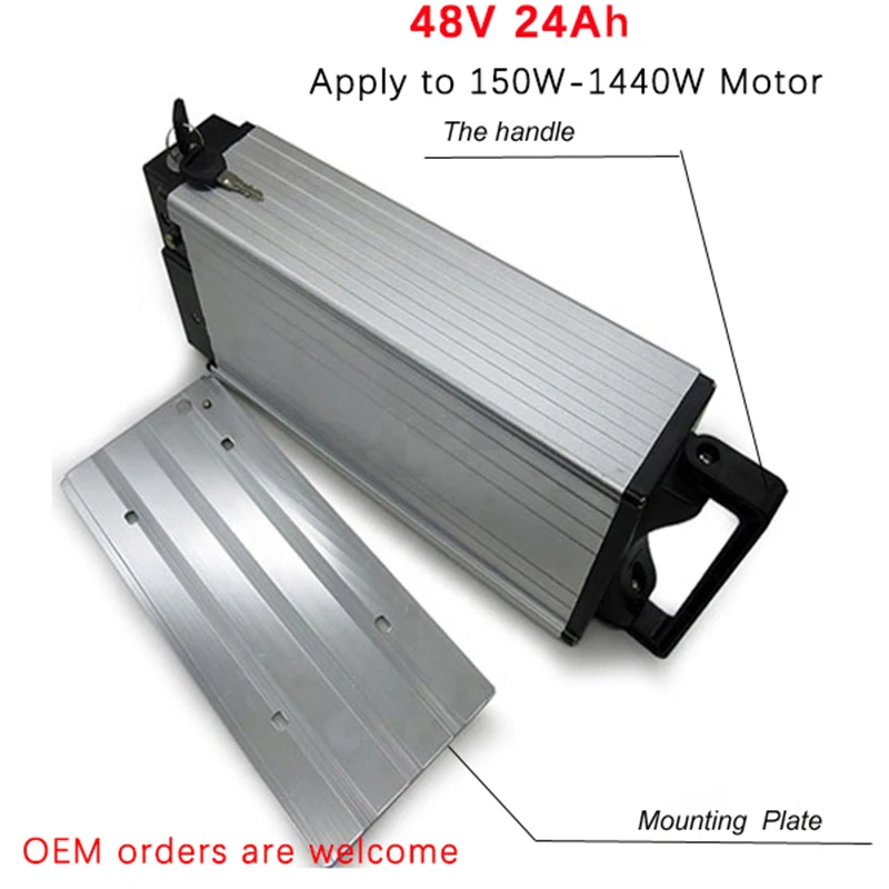 48V 24Ah 1000W 750W Electric Bike Battery E Scooter Silver Fish Lithium Ion Pack For Bicycle Motor | Спорт и развлечения
