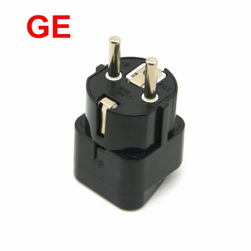 Универсальный 3 контактный адаптер питания переменного тока для Германии Европы