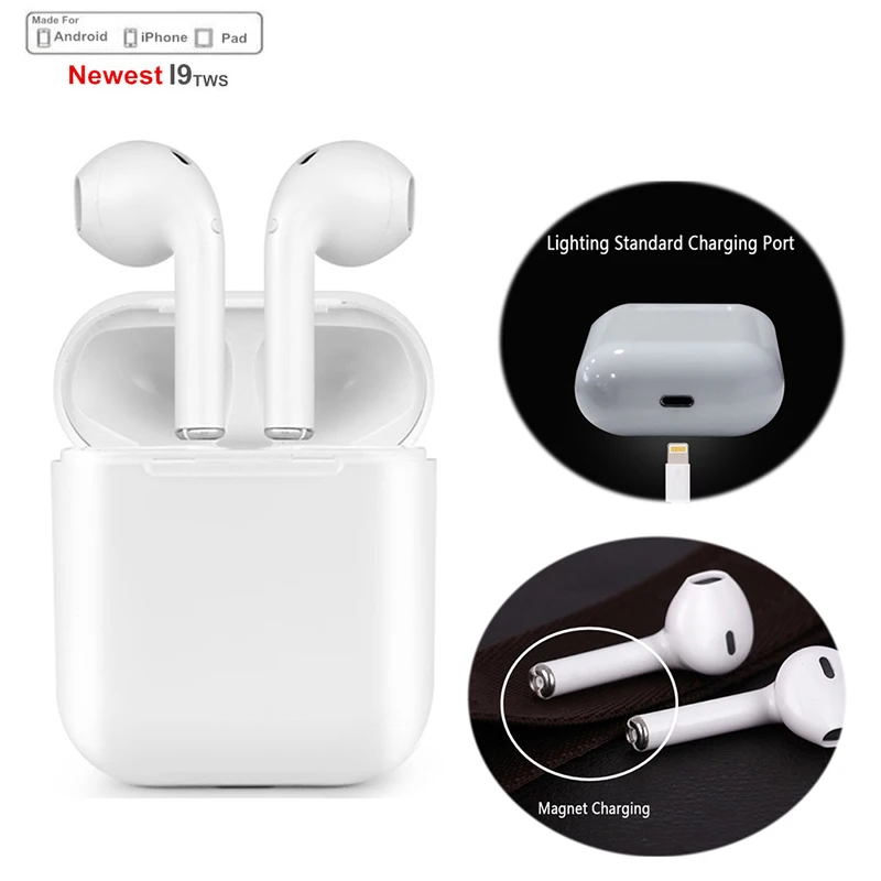Новейшие Мини IFANS I9S TWS беспроводные наушники bluetooth невидимые наушники-капли с