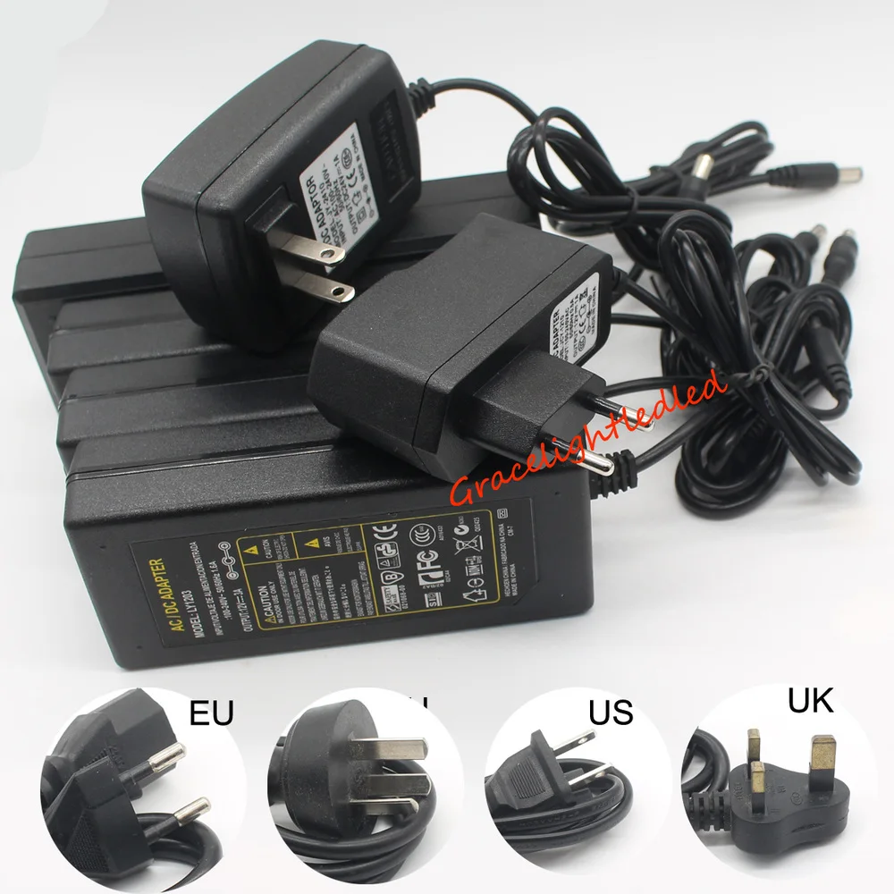 ЕС/США AC 85-245 В к DC 5 В/12V24V/1A 2A 3A 5A 6A 8A 10A адаптер питания драйвер переключатель для 3528 530 5050 полосы светодиодный