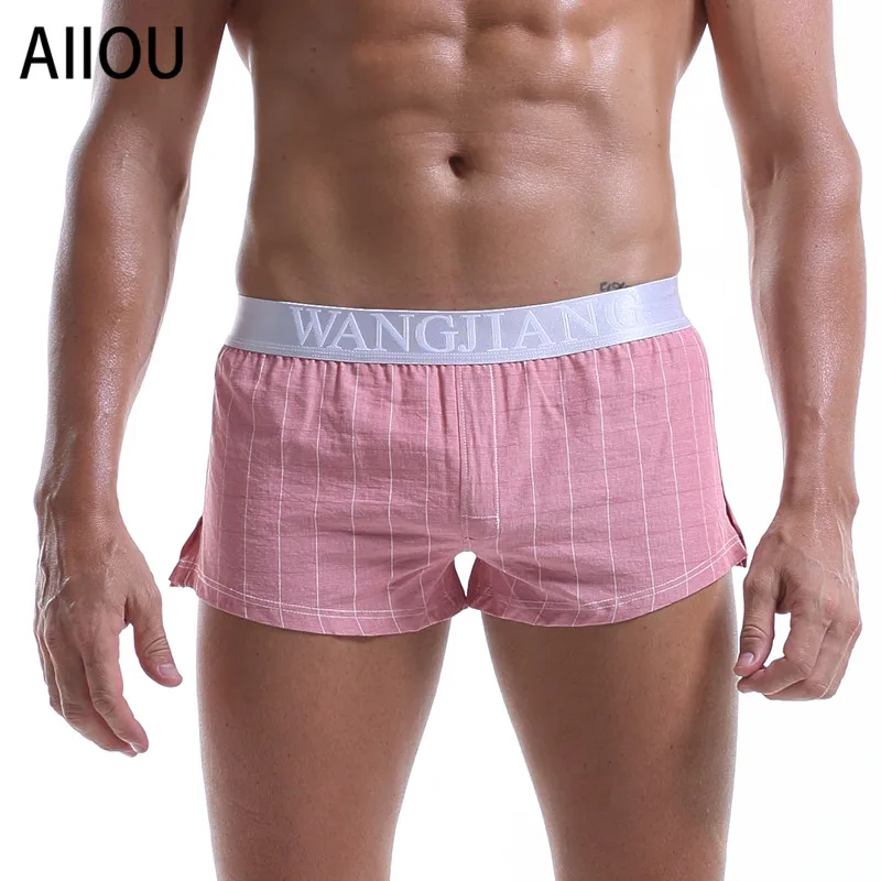 Мужское нижнее белье AIIOU мягкие дышащие свободные шорты из хлопка для