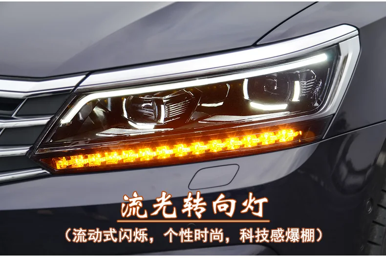 BiNFU стайлинга автомобилей для VW Passat B8 фар с HID новинка года Passat drl светодиодный HID Би-ксеноновые линзы головка луча лампа аксессуары