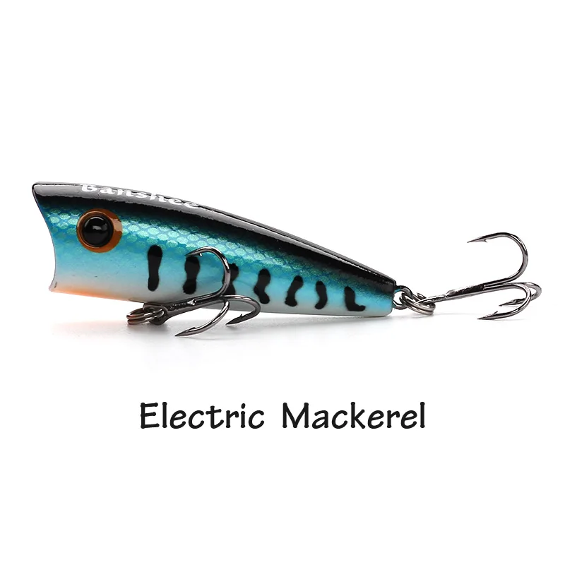 Electric Mackerel Banshee Поппер 60 мм 8 г бас Поппер Рыбная приманка вобблер для рыбалка на щуку topводяного Поппера поплавок кренкбейт жесткая приманка артифциальная приманка воблеры поппер - Цвет: Electric Mackerel