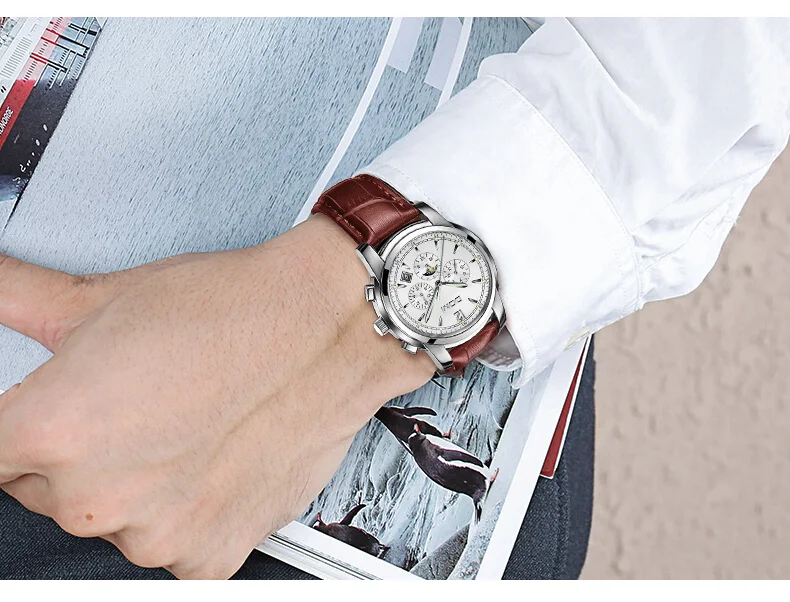 Mechanical Watches Sport DOM Watch Men Waterproof Clock Mens Brand Luxury Fashion Wristwatch Relogio Masculino M-75D-1MX
