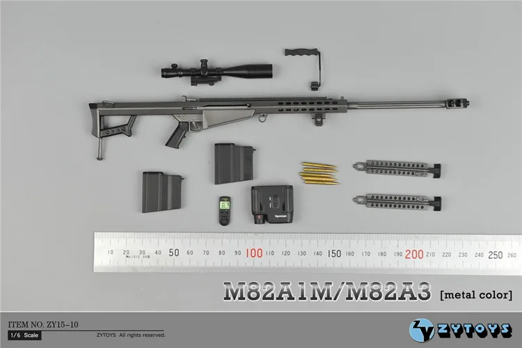 Brand New 1/6 Масштаб Оружие Модель Игрушки Барретт M82A1/M200 Снайперская Винтовка Для 12