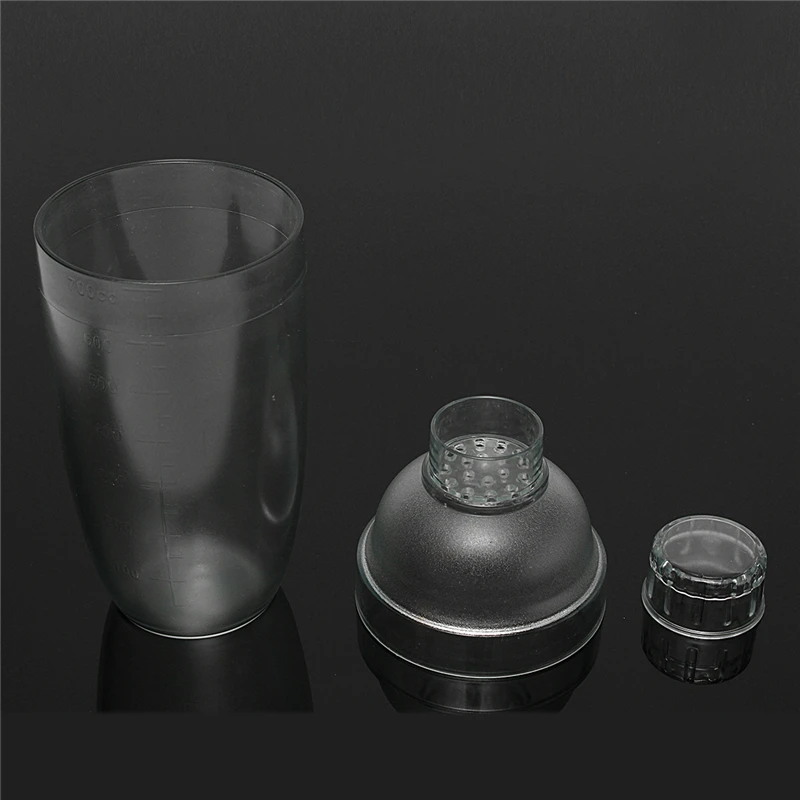 Simple 530ml/700ml Transparent Good Grips Plastic No Rust Milk Tea Cocktail Shaker Mixing Cup Drink Mixer Bar Bartending Tool | Дом и сад