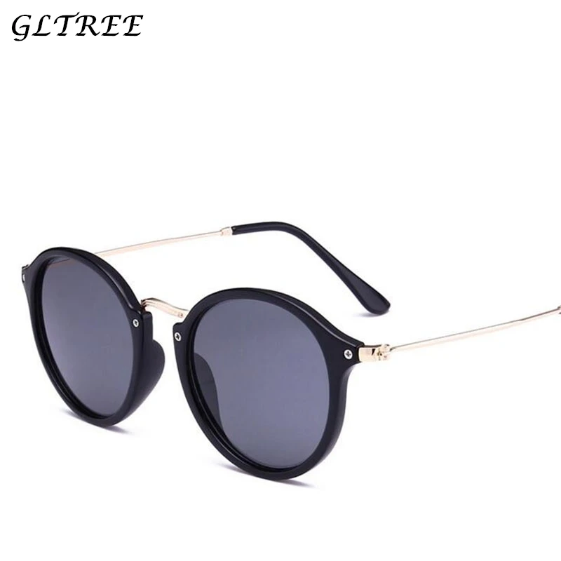 

GLTREE Fashion Classic Round Women Sunglass TAC Lens Ultralight Metal Frame Sunglass Men Retro Sun Glasses Oculos UV400 G225