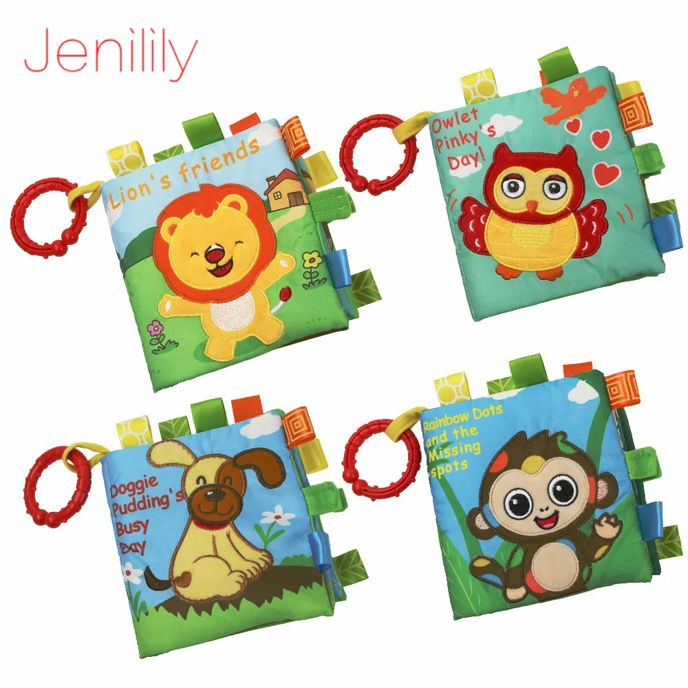 

Baby Animal Rustle Sound Cloth Book Toys for Kids Newborn Waterproof First Book Early Development Toys for Children Gift