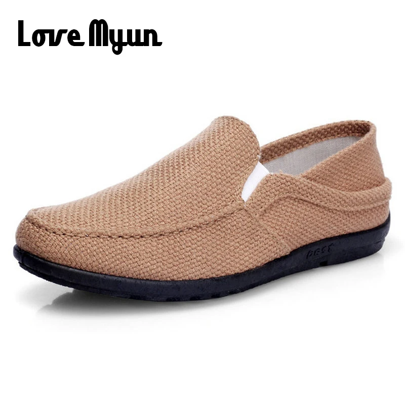 men Summer male Hemp Insole Fisherman Shoes Graffiti stripe Espadrille Casual Boy Canvas Driving Loafers Flats D11-28 | Обувь