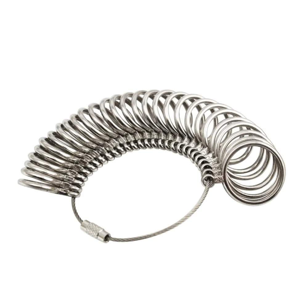 Оптовая продажа набор колец и размера r измерение пальца металлический указатель