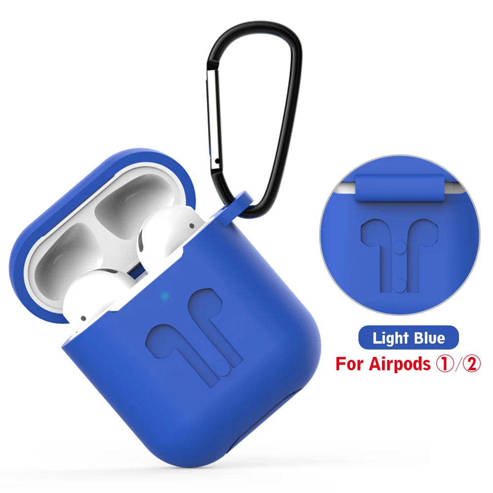 08 Толстый Силиконовый противоударный чехол для Air pods 1 для AirPod 2, защитный чехол для наушников, аксессуары из мягкой кожи, уплотненный корпус для наушников - Цвет: 08