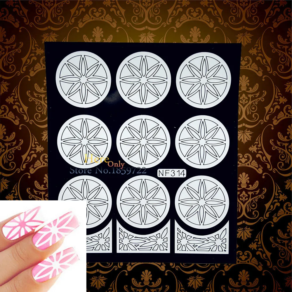 1 шт. модная трафаретная наклейка для дизайна ногтей в виде рыбьей чешуи