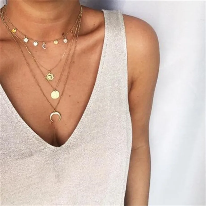 Модное классическое Горячее предложение винтажное ожерелье дамское Золото