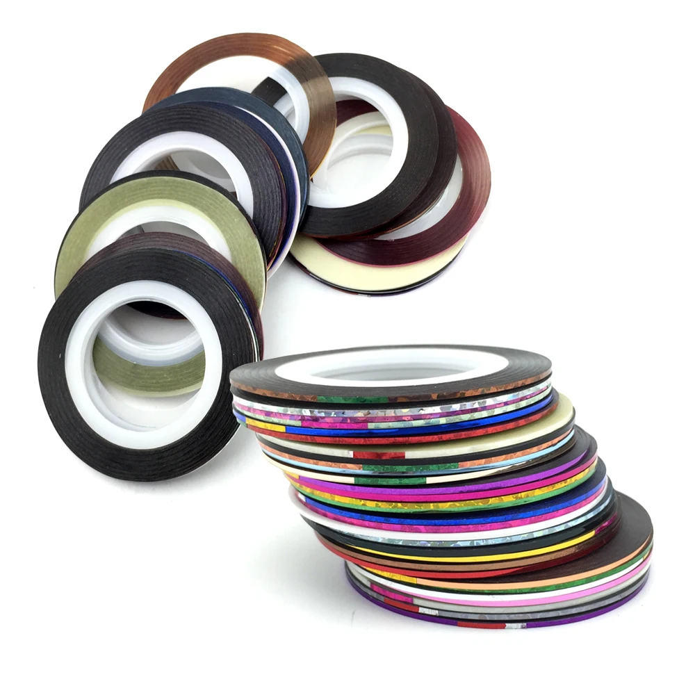 30 цветов рулоны лента линия наклейки для дизайна ногтей инструменты украшения