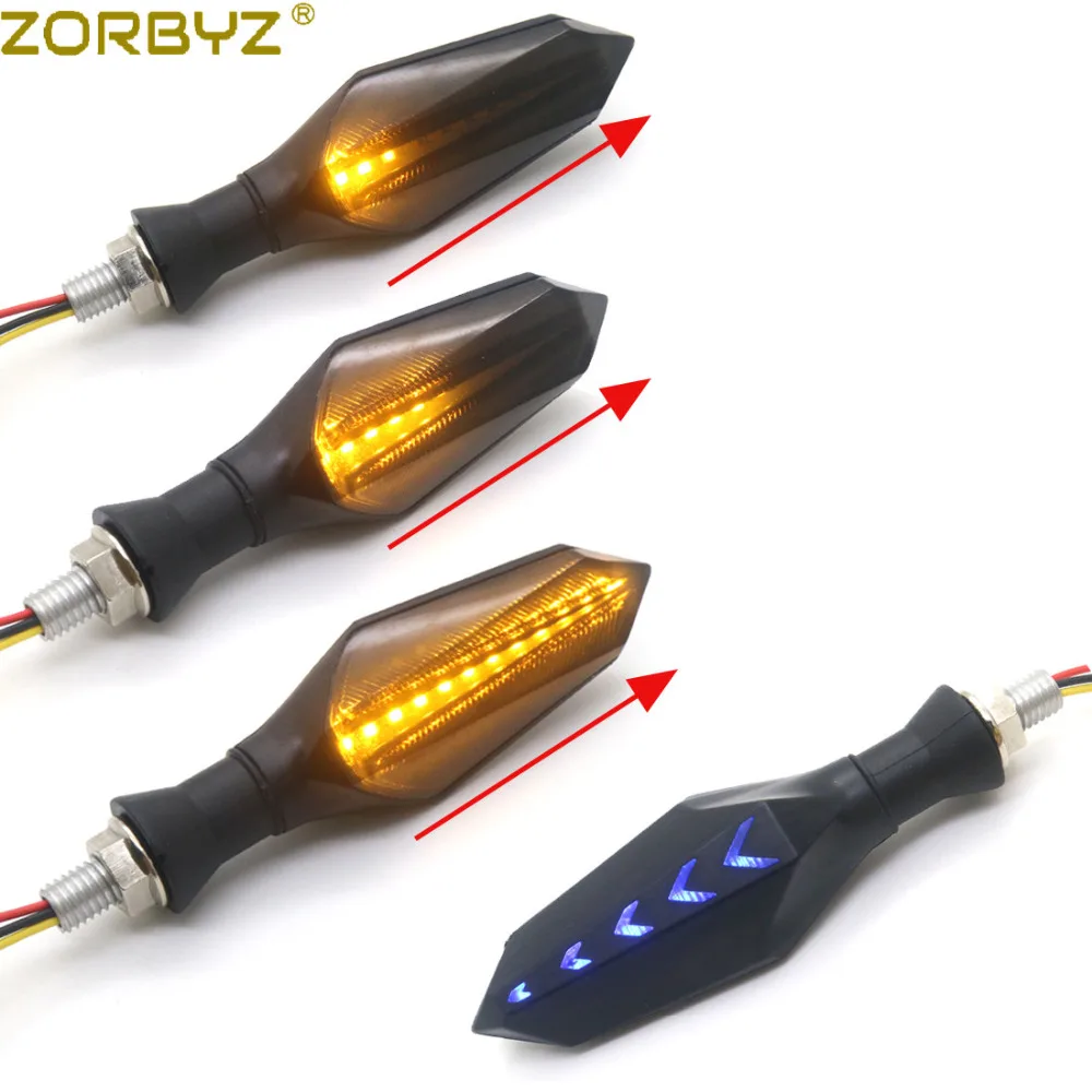 ZORBYZ 2X Светодиодный индикатор сигнала поворота для мотоцикла синий DRL Honda Yamaha Suzuki| |