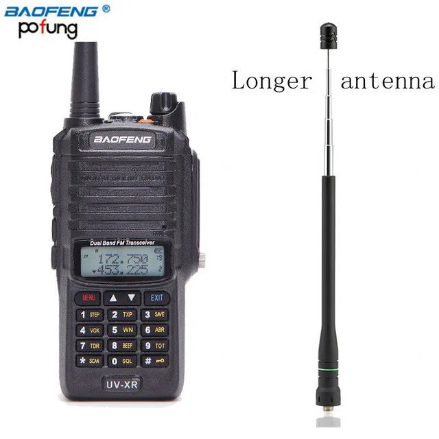 add longer antenna Baofeng UV-XR IP67 водонепроницаемый двухдиапазонный радиоприемник UVXR 4800 мАч 10 Вт мощная рация 10 км дальность действия двухстороннее удобное радио - Цвет: add longer antenna