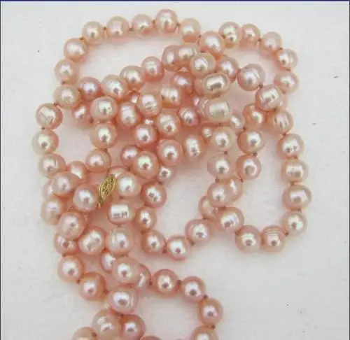 

collection south sea pink 11-12mm pearl necklace 50" yellow gold