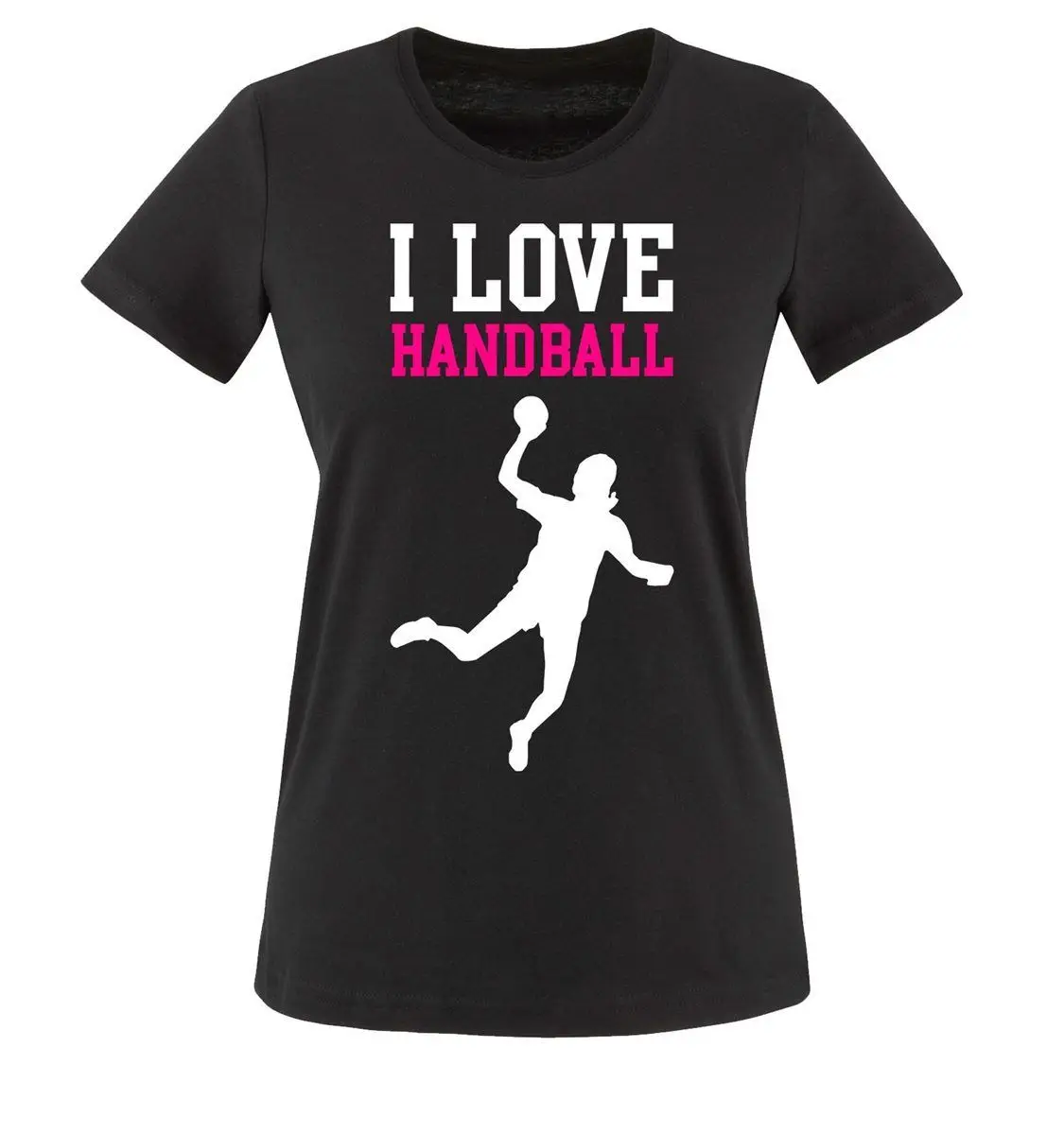 2019 лидер продаж модная женская футболка с надписью I LOVE HANDBALL|Футболки| |
