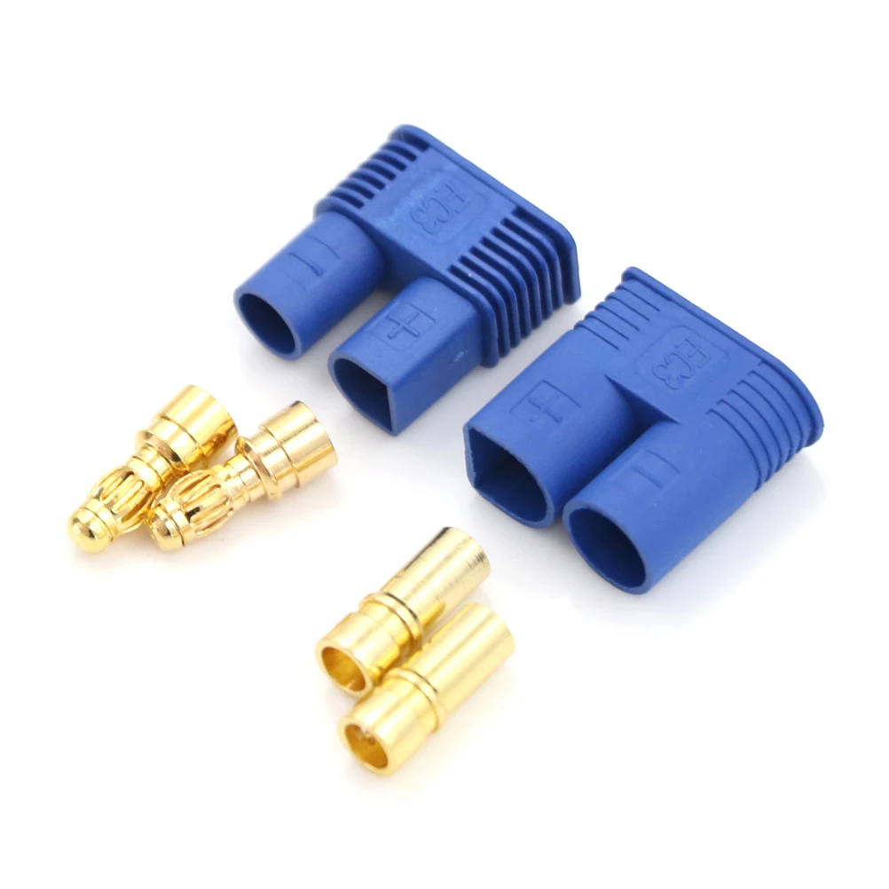 1 комплект EC3 Разъем типа &quotбанан&quot штекер гнездовой разъем RC ESC батарейный