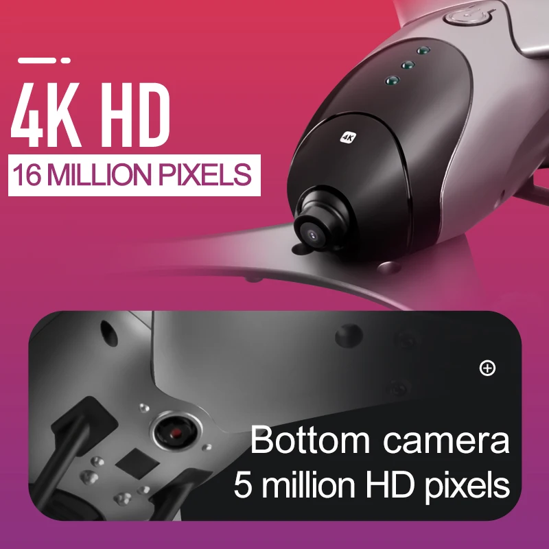 4K HD Camera Drone With Optical Flow Positioning Quadrocopter Altitude Hold FPV Quadcopters RC Helicopter VS DJI MAVIC | Электроника