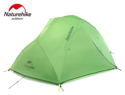 Naturehike 2-местная кемпинговая палатка Сверхлегкая 20D двухслойная силиконовая ткань для пешего туризма 2 человек, палатки - Цвет: 20D green