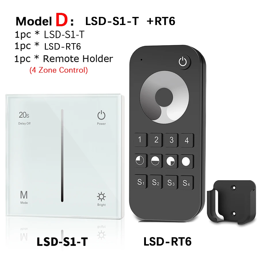 Настенная сенсорная панель AC Triac Dimmer 220 в 230 В 110 288 Вт беспроводной РЧ с