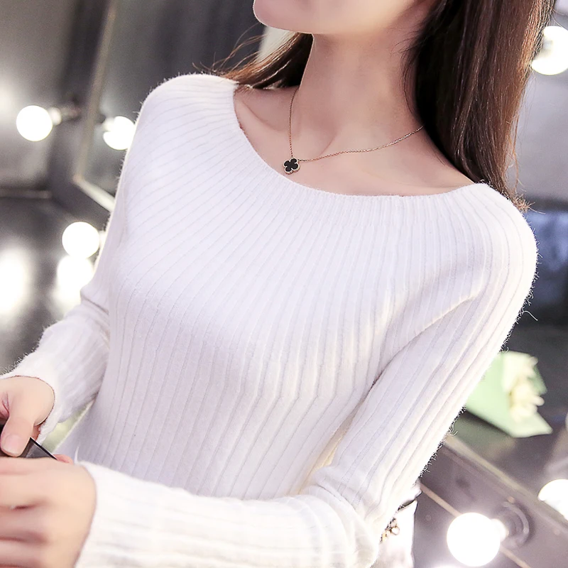 2021 New Sweater woman word led pullovers tight long-sleeved render unlined upper garment to brief paragraph cultivate morality | Женская