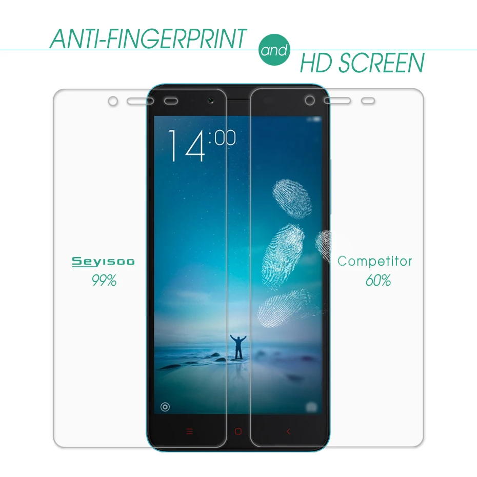 [2 Упак.] 100% Оригинальная защитная пленка из закаленного стекла для Xiaomi Redmi Note 2 Note2